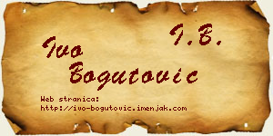 Ivo Bogutović vizit kartica